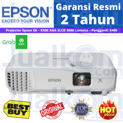 Projector Epson EB X500 XGA 3LCD 3600 Lumens – Pengganti X400