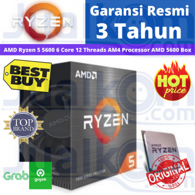 AMD Ryzen 5 5600 6 Core 12 Threads AM4 Processor AMD 5600 Box