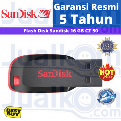 Flashdisk Sandisk 16GB Cruzer Blade UFD FD CZ50 USB 2.0