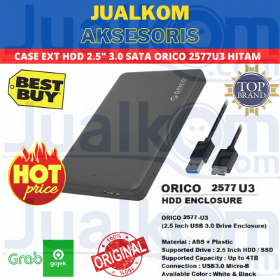 HDD Case External ORICO 2577U3 2.5" USB 3.0 SATA Casing Harddisk
