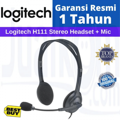 Logitech H111 Stereo Headset Original Garansi Resmi
