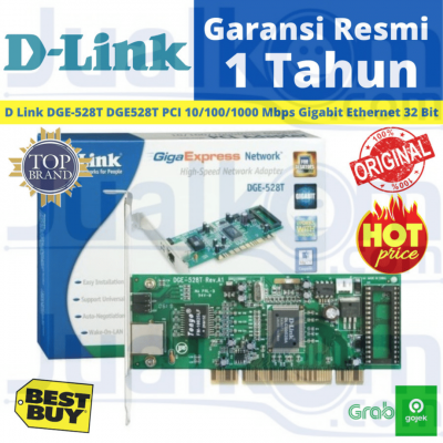D Link DGE-528T DGE528T PCI 10/100/1000 Mbps Gigabit Ethernet 32