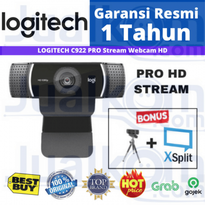 LOGITECH C922 Pro Stream Webcam Full HD 1080P Garansi Resmi