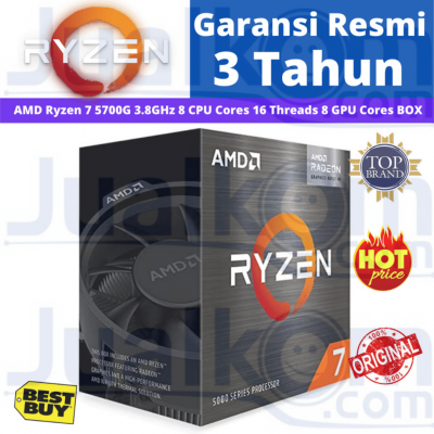 AMD Ryzen 7 5700G 3.8GHz 8 CPU Cores 16 Threads 8 GPU Cores Box