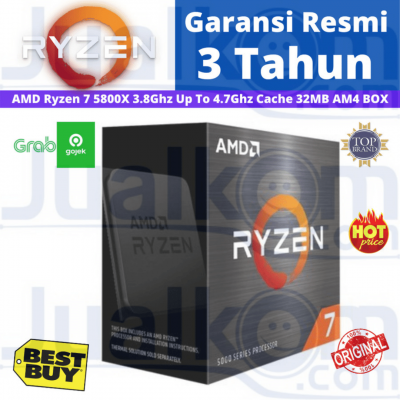 Processor AMD Ryzen 7 5800X 3.8Ghz Up To 4.7Ghz Cache 32MB AM4 B