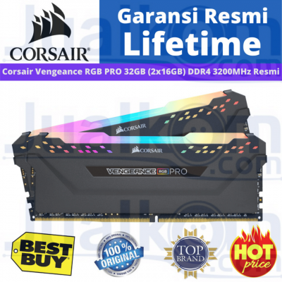 DDR4 Corsair RGB PRO SL 32GB 2x16GB CMH32GX4M2Z3200C16 Resmi