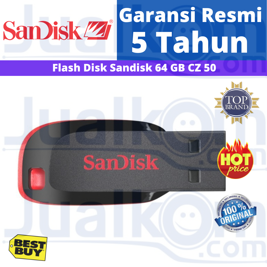 UFD Sandisk Flash Disk 64GB CZ50 USB 2.0 Flashdisk