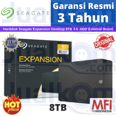 Seagate Expansion Desktop HDD Hardisk Eksternal 8 TB USB 3.0 Res