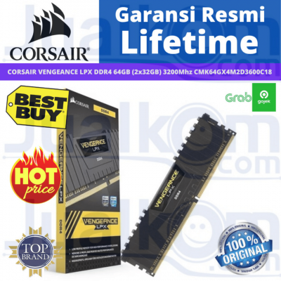 Corsair Vengeance LPX 64GB 2x32 DDR4 3600MHz CMK64GX4M2D3600C18