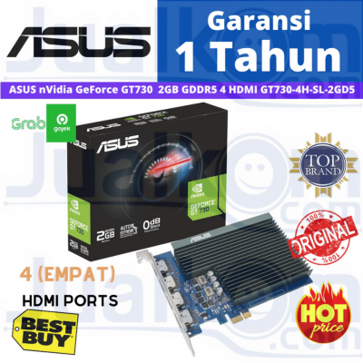VGA ASUS NVIDIA GEFORCE GT730 GT 730 2Gb DDR5 With 4 HDMI